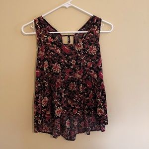 Forever 21 floral peplum tank top